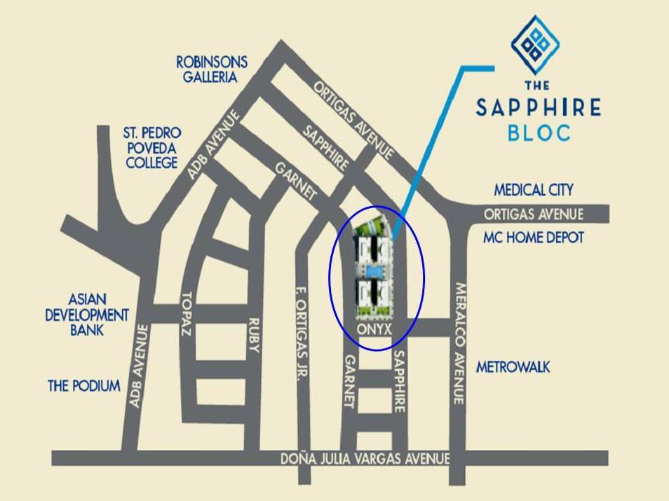 The Sapphire Bloc Location Map