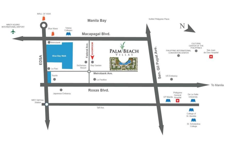 Location of Palm Beach Villas